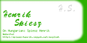 henrik spiesz business card